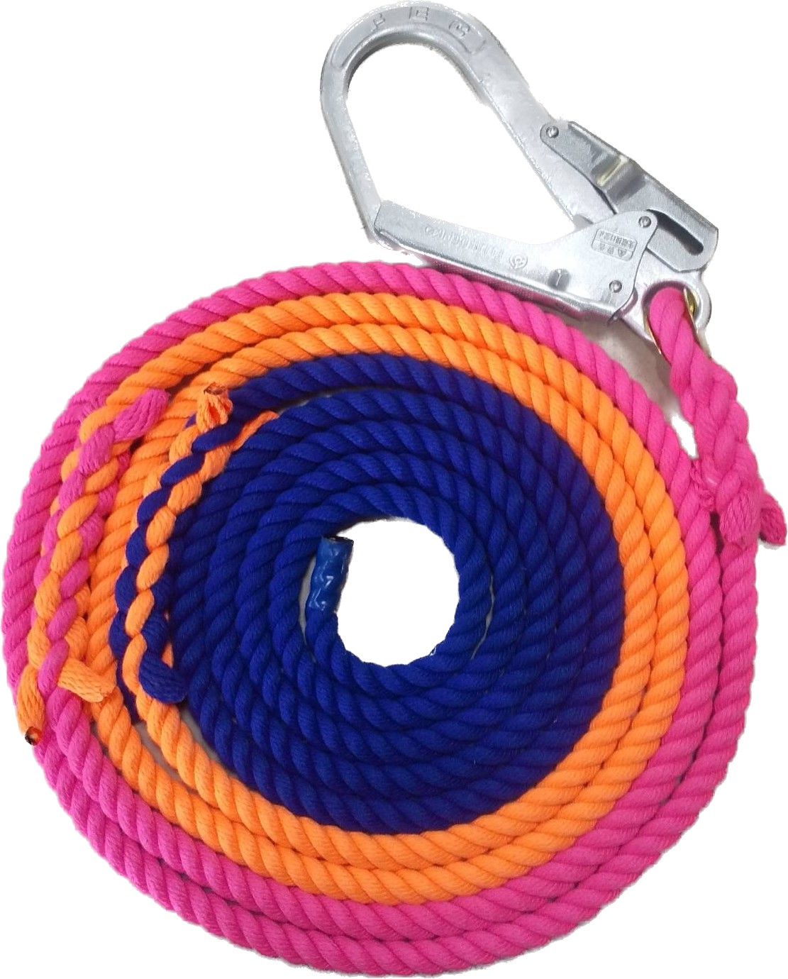 エステルスパンナビゲーション(R)ロープ 蛍光色入 3色タイプ(介錯ロープ)